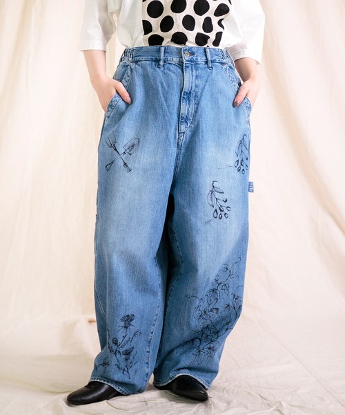 Brocante（ブロカント）の「[Brocante / ブロカント] 10oz甘織デニム デフォルメパントルパンツ（デニムパンツ・レディース・インディゴブルー・1/2）」の6枚目の写真