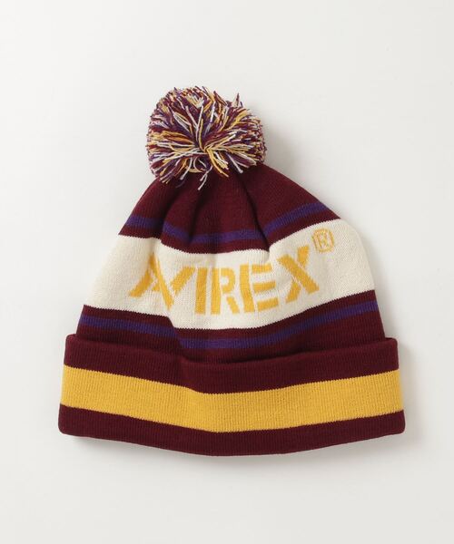 AVIREX（アヴィレックス）の「AVIREX アビレックス ボンボン ニットキャップ（ニットキャップ/ビーニー・メンズ・チャコール/ワイン・FREE）」の9枚目の写真