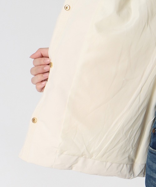 Jines（ジネス）の「ステッチレスノーカラーダウンジャケット（ダウンジャケット/コート・レディース・ブラック/アイボリー・38）」の8枚目の写真