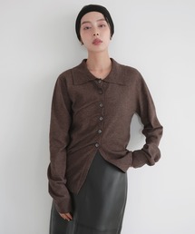 LIAN（リアン）の「フロントドレープポロニット（カーディガン/ボレロ）」