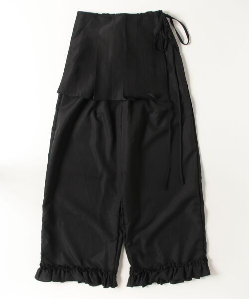 Vini(ヴィニ)の「レイヤードワイドパンツ(その他パンツ・レディース・グレー/ブラック・FREE)」の11枚目の写真