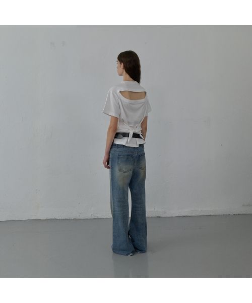 LCDC TM(エルシーディーシーティーエム)の「DOUBLE WAIST DENIM (BLUE)(デニムパンツ・レディース・その他・SMALL/MEDIUM)」の3枚目の写真