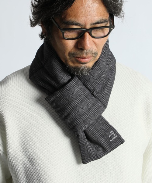 The DUFFER of ST.GEORGE(ザダファーオブセントジョージ)の「WOOL LIKE QUILTING MUFF:ウールライク 中綿マフラー(マフラー・メンズ・ダークグレー/グレー/グレー系その他・F)」の1枚目の写真