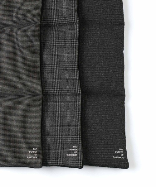 The DUFFER of ST.GEORGE(ザダファーオブセントジョージ)の「WOOL LIKE QUILTING MUFF:ウールライク 中綿マフラー(マフラー・メンズ・ダークグレー/グレー/グレー系その他・F)」の5枚目の写真