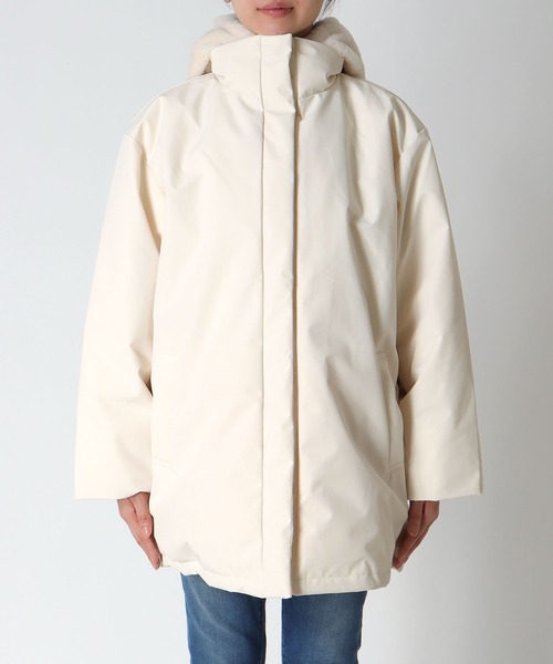 Jines(ジネス)の「ステッチレス ライナー付きダウンジャケット(ダウンジャケット/コート・レディース・アイボリー/ブラック・38)」の16枚目の写真