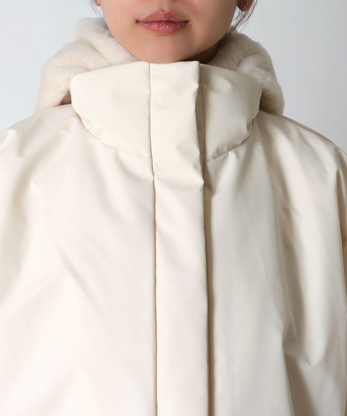 Jines(ジネス)の「ステッチレス ライナー付きダウンジャケット(ダウンジャケット/コート・レディース・アイボリー/ブラック・38)」の19枚目の写真