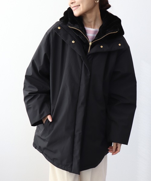 Jines(ジネス)の「ステッチレス ライナー付きダウンジャケット(ダウンジャケット/コート・レディース・アイボリー/ブラック・38)」の13枚目の写真