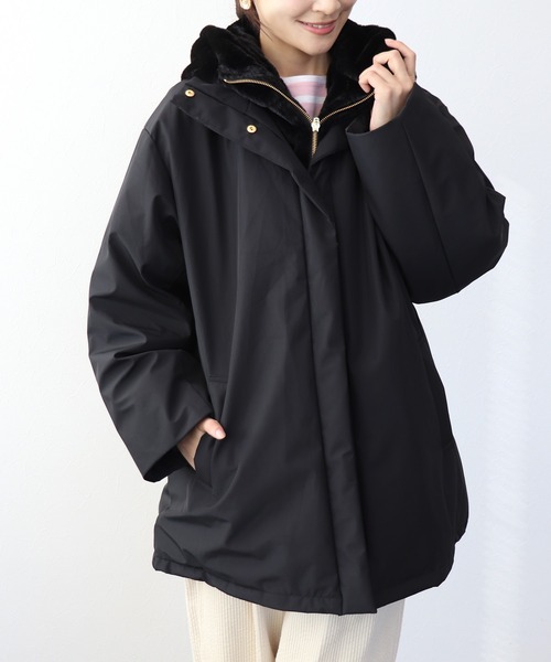 Jines(ジネス)の「ステッチレス ライナー付きダウンジャケット(ダウンジャケット/コート・レディース・アイボリー/ブラック・38)」の14枚目の写真