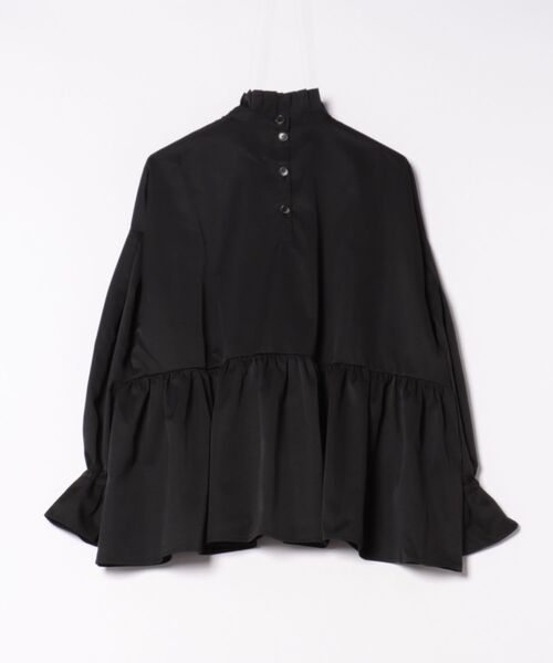STYLEBLOCK（スタイルブロック）の「ピーチツイルフリルブラウス（シャツ/ブラウス・レディース・グレイッシュベージュ/ホワイト/ブラック・M）」の8枚目の写真