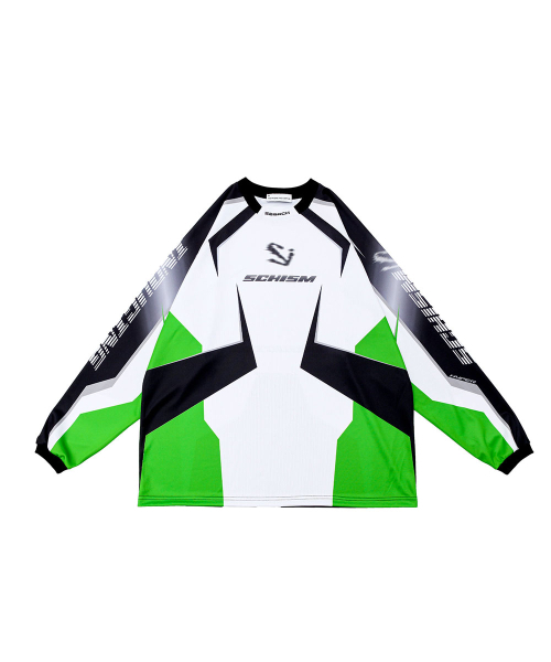 SCHISM INDUCING(スキズムインデューシング)の「BIKER JERSEY, GREEN(Tシャツ/カットソー・レディース・その他・MEDIUM/LARGE/SIZE:L)」の11枚目の写真