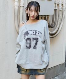 WEGO（ウィゴー）の「WEGO/「25年秋冬新作」裏起毛2WAYグラフィックワンショルBIGスウェット（スウェット）」