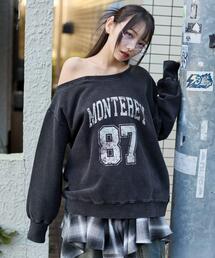 WEGO/裏起毛2WAYグラフィックワンショルBIGスウェット