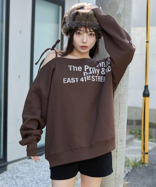 WEGO（ウィゴー）の「WEGO/裏起毛2WAYグラフィックワンショルBIGスウェット（スウェット・レディース・その他3/その他2/その他1/その他4・FREE）」の8枚目の写真