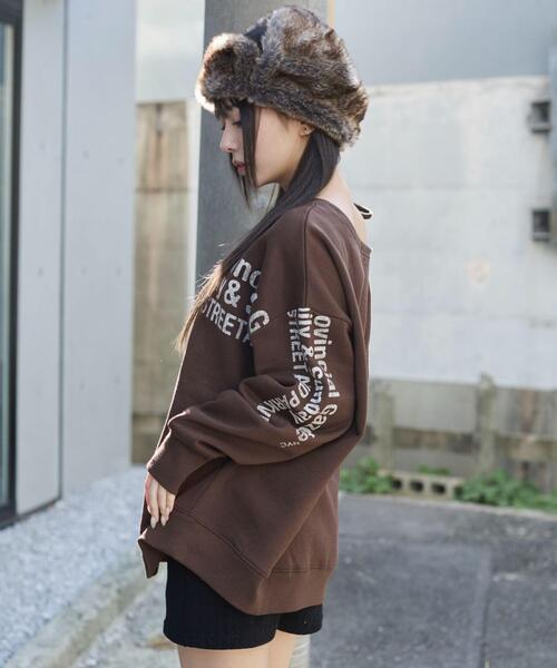 WEGO（ウィゴー）の「WEGO/裏起毛2WAYグラフィックワンショルBIGスウェット（スウェット・レディース・その他3/その他2/その他1/その他4・FREE）」の12枚目の写真