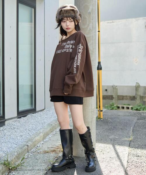 WEGO（ウィゴー）の「WEGO/裏起毛2WAYグラフィックワンショルBIGスウェット（スウェット・レディース・その他3/その他2/その他1/その他4・FREE）」の16枚目の写真