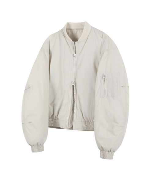 86-IRO300 パディッド MA-1 オーバーショートパディング アイボリー