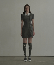 MAU SOLEUM（マウソレウム）の「Jenn half-sleeve suit jacket dress - Black（ワンピース・レディース）」