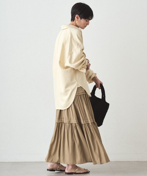 LOUNGEDRESS（ラウンジドレス）の「スウィッチカラーデニムシャツ（シャツ/ブラウス・レディース・イエロー・FREE）」の8枚目の写真