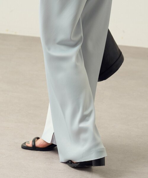 Omekashi(オメカシ)の「サテンバイアスイージーパンツ(その他パンツ・レディース・オフホワイト/ピンク/ブラック/グレー・38/36)」の11枚目の写真