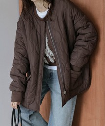 La-gemme | リバーシブル キルティング ノーカラージャケット(その他アウター)