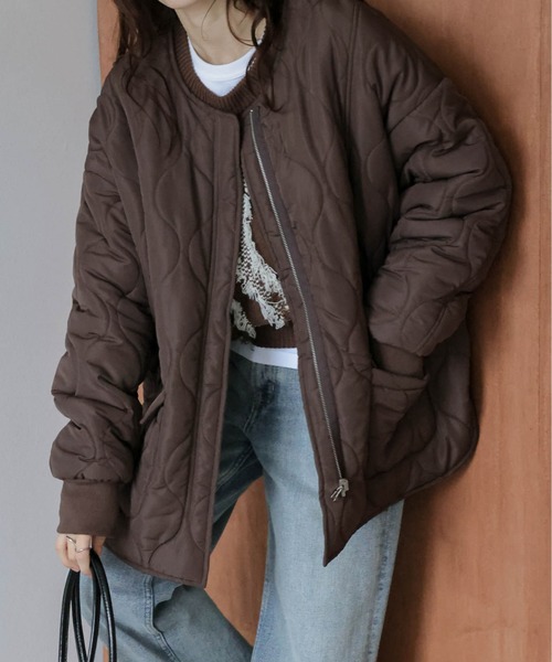 セール】リバーシブル キルティング ノーカラージャケット（その他