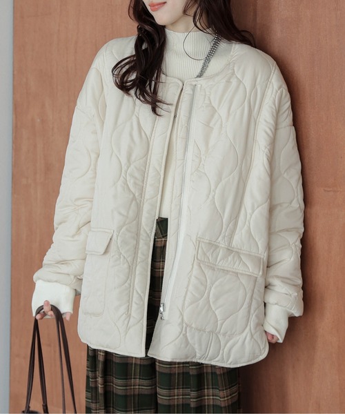 セール】リバーシブル キルティング ノーカラージャケット（その他