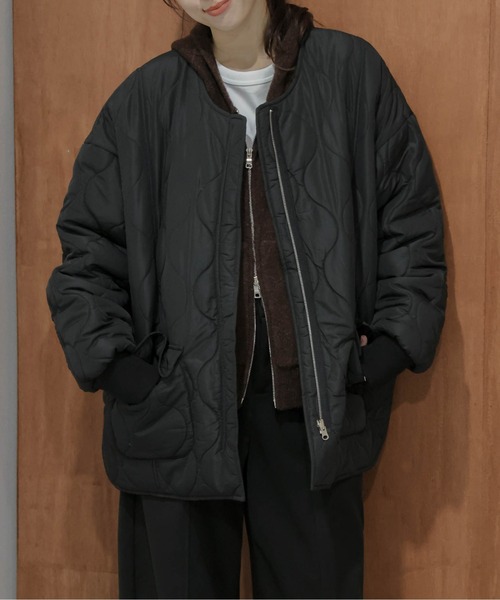 La-gemme（ラジェム）の「リバーシブル キルティング ノーカラージャケット（その他アウター・レディース・カーキ/ブラウン/キナリ/ブラック・フリー）」の10枚目の写真