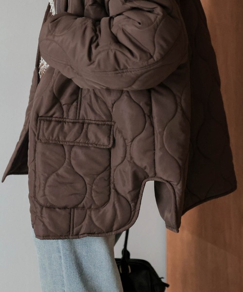 La-gemme（ラジェム）の「リバーシブル キルティング ノーカラージャケット（その他アウター・レディース・カーキ/ブラウン/キナリ/ブラック・フリー）」の18枚目の写真
