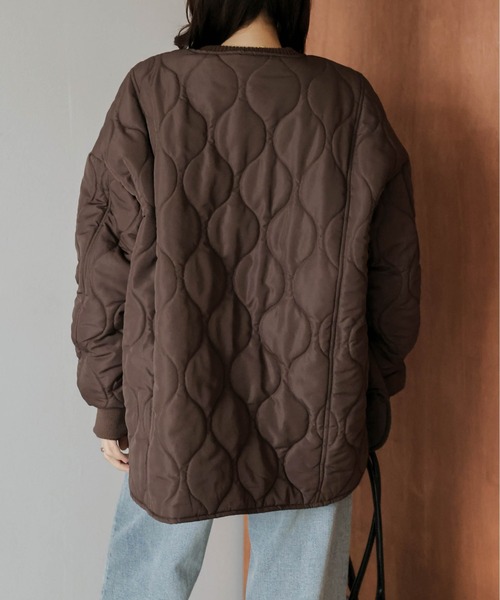 La-gemme（ラジェム）の「リバーシブル キルティング ノーカラージャケット（その他アウター・レディース・カーキ/ブラウン/キナリ/ブラック・フリー）」の19枚目の写真