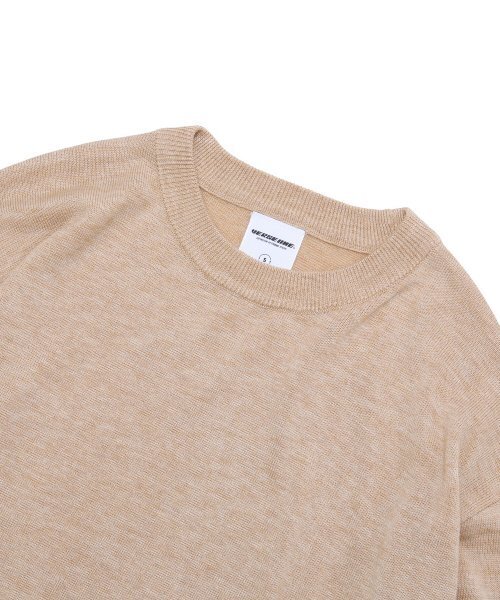 VERSE ONE(バースワン)の「MERINO WOOL BASIC KNIT SWEATER BEIGE(ニット/セーター・メンズ・その他・LARGE/MEDIUM/SMALL)」の4枚目の写真