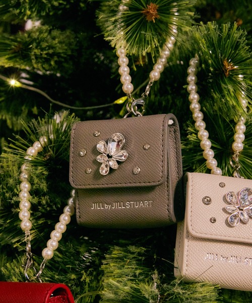 JILL by JILL STUART（ジルバイジルスチュアート）の「◇ランダムビジューミニバッグポーチ（ポーチ・レディース・レッド/ホワイト/グレー・FREE）」の2枚目の写真