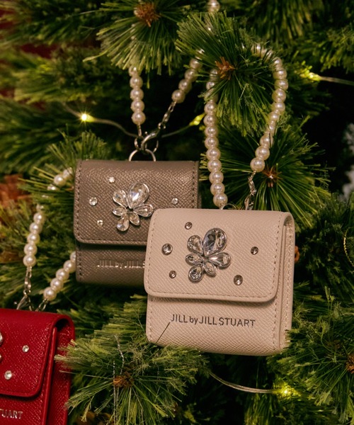 JILL by JILL STUART（ジルバイジルスチュアート）の「◇ランダムビジューミニバッグポーチ（ポーチ・レディース・レッド/ホワイト/グレー・FREE）」の5枚目の写真