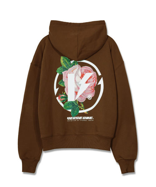 VERSE ONE(バースワン)の「FLOWER SYMBOL LOGO PULLOVER HOODIE BROWN(パーカー・レディース・その他・SMALL/MEDIUM/LARGE)」の2枚目の写真