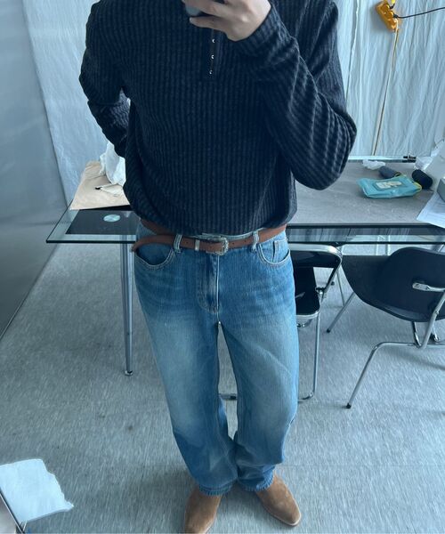 LEARVE(ルアブ)の「コーブ フック ヘンリーネック Tシャツ ブラック(Tシャツ/カットソー・メンズ・その他・MEDIUM/LARGE/X-LARGE)」の4枚目の写真