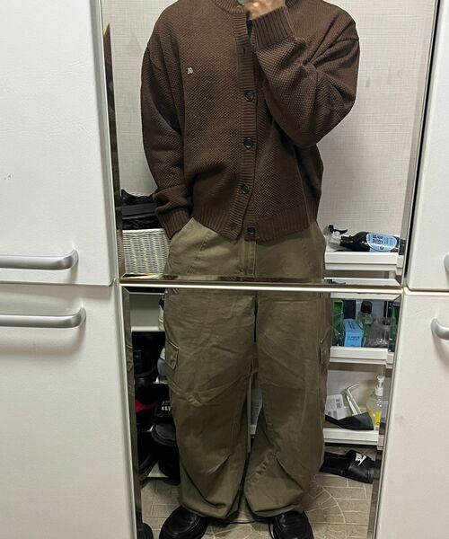 ALYSS（アリス）の「ミックスドクロップニットカーディガン[ブラウン]（カーディガン/ボレロ・メンズ・その他・MEDIUM/LARGE/X-LARGE）」の4枚目の写真
