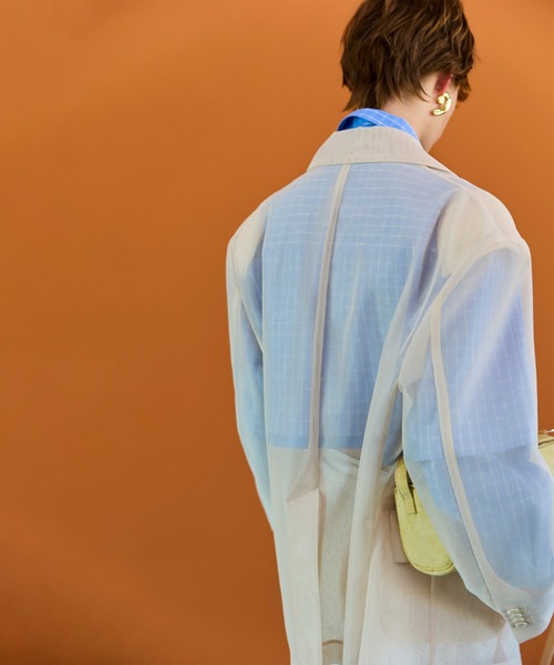 MAISON SPECIAL（メゾンスペシャル）の「Sheer Over Jacket/シアーオーバージャケット（テーラードジャケット・レディース・ブラック/マルチ/ホワイト・FREE）」の8枚目の写真