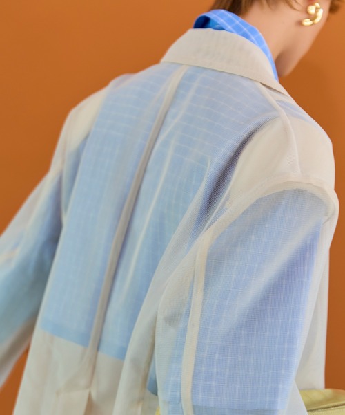 MAISON SPECIAL（メゾンスペシャル）の「Sheer Over Jacket/シアーオーバージャケット（テーラードジャケット・レディース・ブラック/マルチ/ホワイト・FREE）」の9枚目の写真