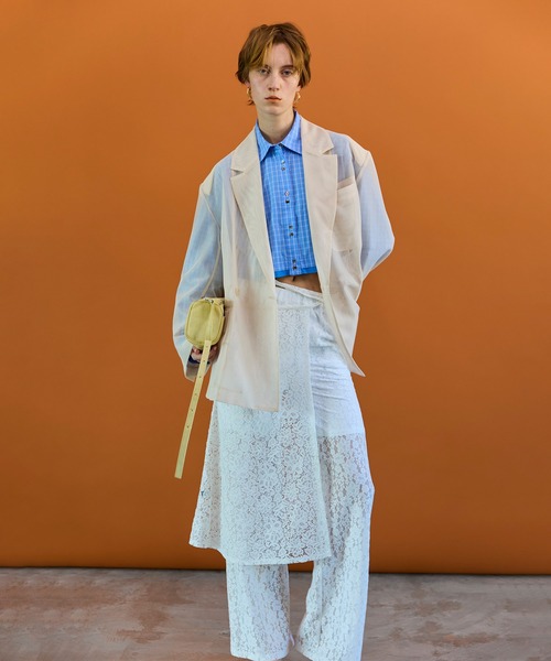 MAISON SPECIAL（メゾンスペシャル）の「Sheer Over Jacket/シアーオーバージャケット（テーラードジャケット・レディース・ブラック/マルチ/ホワイト・FREE）」の11枚目の写真
