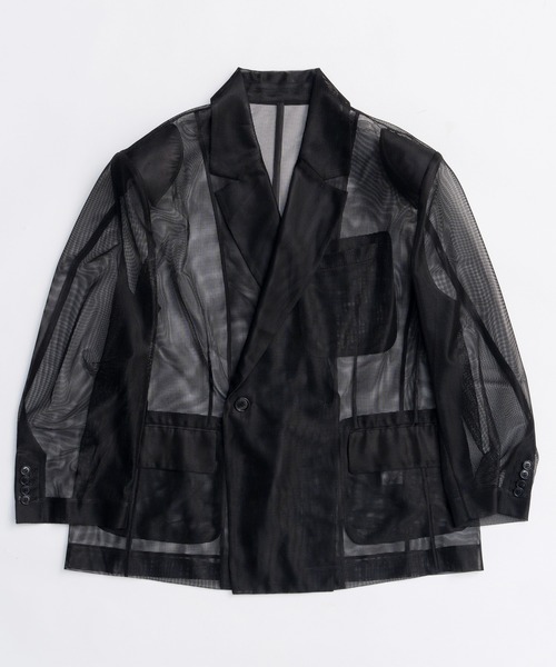 MAISON SPECIAL（メゾンスペシャル）の「Sheer Over Jacket/シアーオーバージャケット（テーラードジャケット・レディース・ブラック/マルチ/ホワイト・FREE）」の15枚目の写真