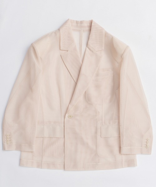 MAISON SPECIAL（メゾンスペシャル）の「Sheer Over Jacket/シアーオーバージャケット（テーラードジャケット・レディース・ブラック/マルチ/ホワイト・FREE）」の16枚目の写真