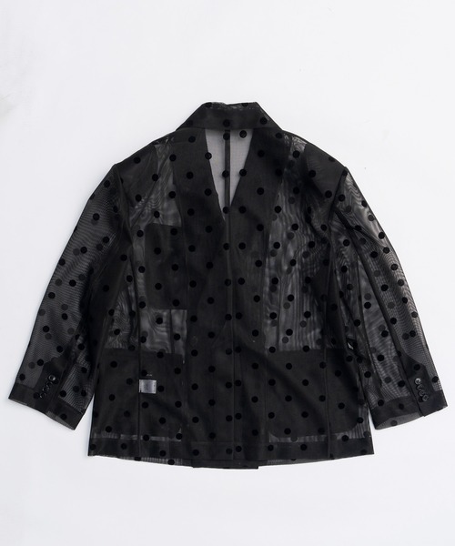 MAISON SPECIAL（メゾンスペシャル）の「Sheer Over Jacket/シアーオーバージャケット（テーラードジャケット・レディース・ブラック/マルチ/ホワイト・FREE）」の17枚目の写真