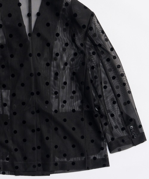 MAISON SPECIAL（メゾンスペシャル）の「Sheer Over Jacket/シアーオーバージャケット（テーラードジャケット・レディース・ブラック/マルチ/ホワイト・FREE）」の19枚目の写真