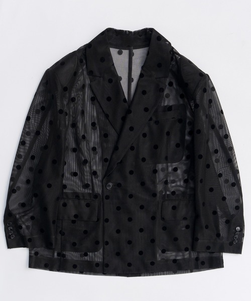 MAISON SPECIAL（メゾンスペシャル）の「Sheer Over Jacket/シアーオーバージャケット（テーラードジャケット・レディース・ブラック/マルチ/ホワイト・FREE）」の20枚目の写真