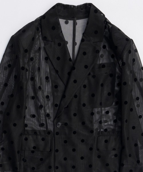 MAISON SPECIAL（メゾンスペシャル）の「Sheer Over Jacket/シアーオーバージャケット（テーラードジャケット・レディース・ブラック/マルチ/ホワイト・FREE）」の21枚目の写真