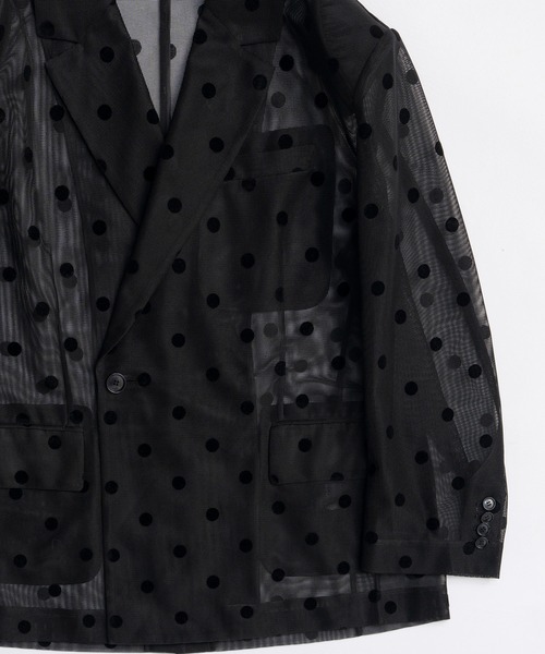 MAISON SPECIAL（メゾンスペシャル）の「Sheer Over Jacket/シアーオーバージャケット（テーラードジャケット・レディース・ブラック/マルチ/ホワイト・FREE）」の22枚目の写真