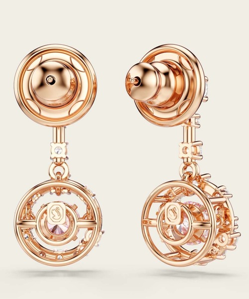 SWAROVSKI(スワロフスキー)の「【公式】【スワロフスキー】Constella ドロップピアス, ラウンドカット, ダンシングストーン, ピンク, ローズゴールドトーン・プレーティング(ピアス(両耳用)・レディース・ピンク・ONE SIZE)」の5枚目の写真