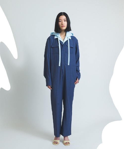 soduk】curve pockets jumpsuit（つなぎ/オールインワン）｜soduk