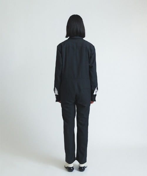 soduk(スドーク)の「【soduk】curve pockets jumpsuit(つなぎ/オールインワン・レディース・ネイビー/グレー・SMALL/MEDIUM)」の5枚目の写真