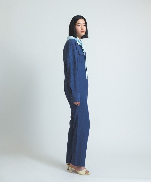 soduk(スドーク)の「【soduk】curve pockets jumpsuit(つなぎ/オールインワン・レディース・ネイビー/グレー・SMALL/MEDIUM)」の12枚目の写真