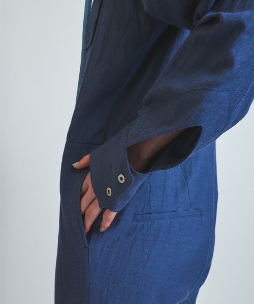 soduk(スドーク)の「【soduk】curve pockets jumpsuit(つなぎ/オールインワン・レディース・ネイビー/グレー・SMALL/MEDIUM)」の16枚目の写真